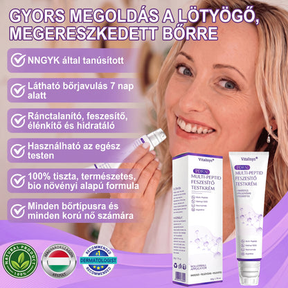 Bőrgyógyászok által ajánlott👩‍⚕️ |🥇 Vitalisys® PDRN Multi-Peptide Masszírozó Testápoló Krém – Öregedésgátló, hidratáló, feszesítő, bőrregeneráló, egységesítő, pattanás- és folteltávolító, szemölcs- és anyajegy-eltávolító, pikkelysömör enyhítő.🍇