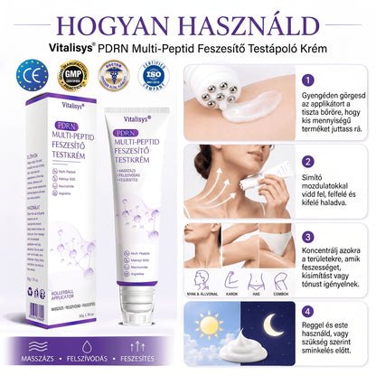 Bőrgyógyászok által ajánlott👩‍⚕️ |🥇 Vitalisys® PDRN Multi-Peptide Masszírozó Testápoló Krém – Öregedésgátló, hidratáló, feszesítő, bőrregeneráló, egységesítő, pattanás- és folteltávolító, szemölcs- és anyajegy-eltávolító, pikkelysömör enyhítő.🍇