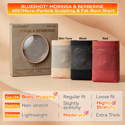 Exclusief Merkvlaggenschip ⛅ 𝑩𝑳𝑼𝐄𝑺𝐻𝑶𝑻® 💟 2026 Moringa & Berberine 4-in-1 Microdeeltjes Sculpting- en Vetverbrandingsshorts