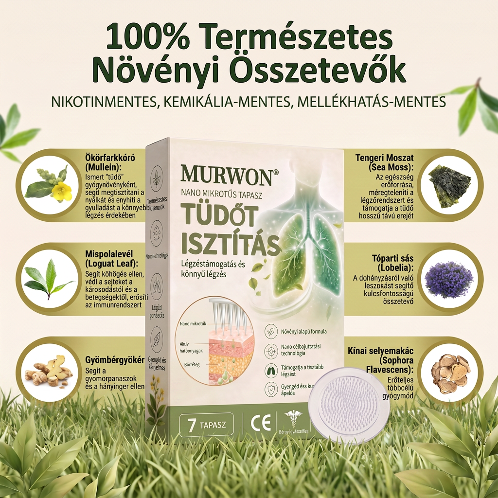Hivatalos Márkabolt ✨ | 🌥️ 𝑴𝑼𝑹𝑾𝑶𝑵® 𝑵𝑨𝑵𝑶 𝑴𝑰𝑪𝑹𝑶𝐓Ű𝐒  𝑻𝑨𝑷𝑨𝑺𝒁 (A légzőrendszer támogatására kifejlesztve, például krónikus légúti problémák, asztma, hörghurut és egyéb légúti panaszok esetén. )